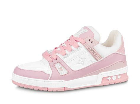 louis vuitton white pink sneakers|pink louis vuitton trainers.